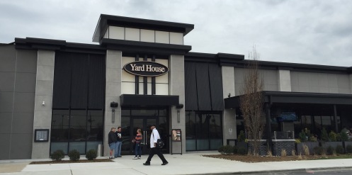 The outside of the entrance to Yard House, located at Moorestown Mall in Moorestown, New Jersey.